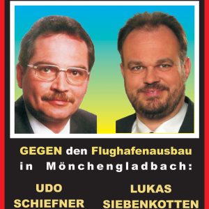 GEGEN den FLUGHAFEN: Udo SCHIEFNER und Lukas SIEBENKOTTEN